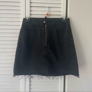 Hollister Black Denim Mini Skirt